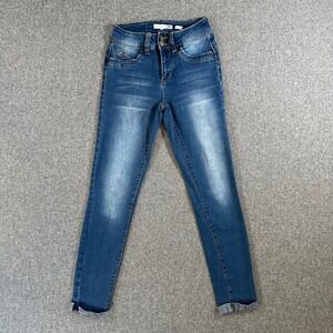 YMI Jeans Women 1 WannaBettaButt? Blue Mid Rise Skinny Stretch Denim